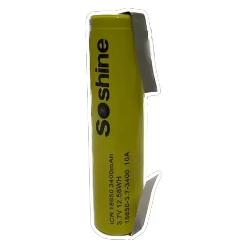 Аккумулятор Li-Ion Soshine 18650-FT с выводами под пайку 3.7 V - 3400 mAh перезаряжаемый (без защиты)