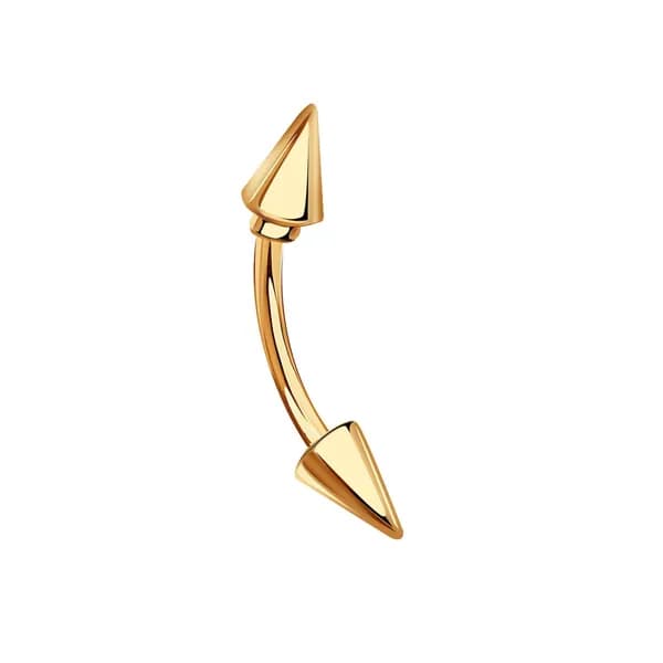 Золотой пирсинг в бровь DIAMANT-ONLINE 585 пробы