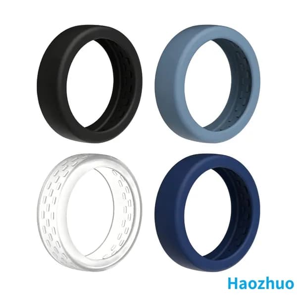 Чехол из силикона для кольца Oura Ring 5, размер M, 4 штуки, прозрачный, чёрный, тёмно-зелёный, синий