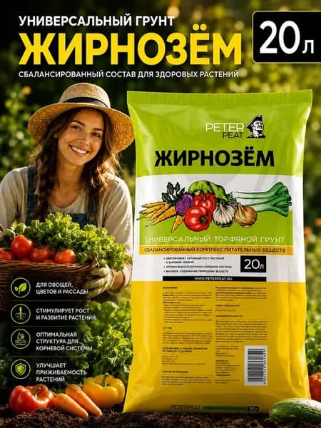 Грунт универсальный, земля для цветов 20 л