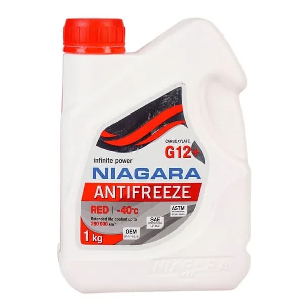 Антифриз NIAGARA RED G12+ красный -40C - 1 литр