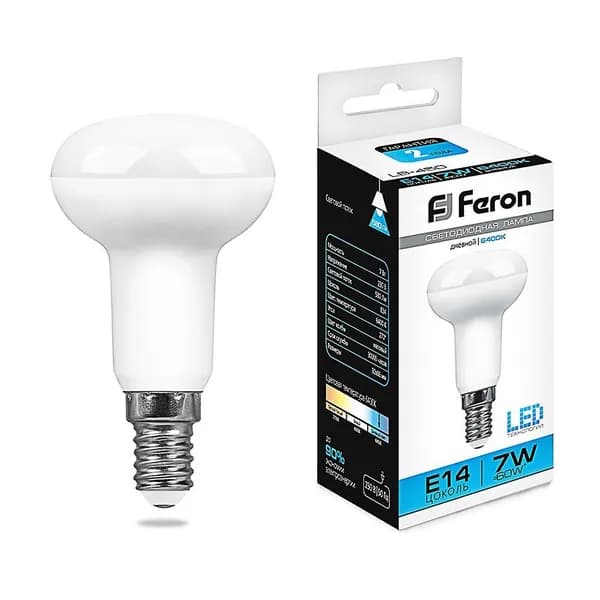 Лампа светодиодная LB-450 E14 7W 175-265V 6400K FERON 25515