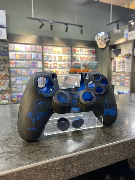Силиконовый чехол + насадки NFS синий для DualShock 4 геймпада Мягкое покрытие SoftTouch