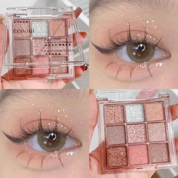 9 цветных теней для век matte for shimmer pearl для champagne earth