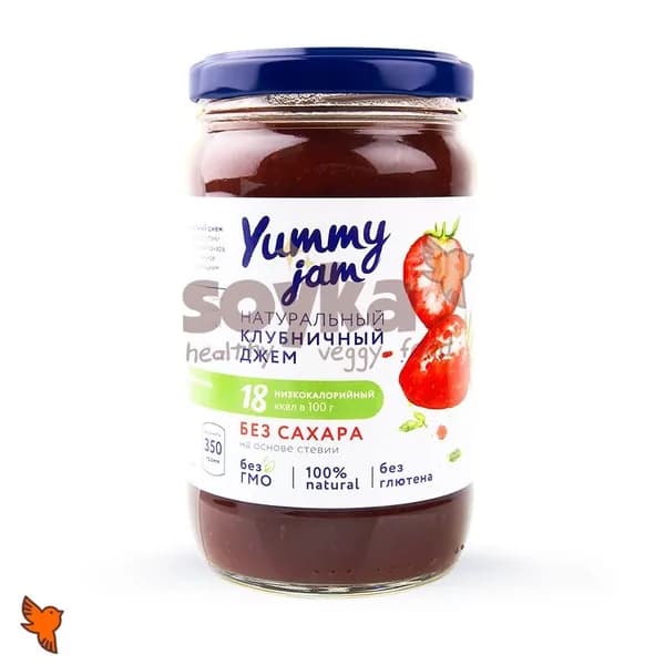 Джем клубничный без сахара Yummy Jam, 350г
