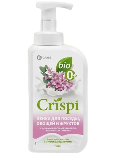 GRASS Пенка для мытья посуды CRISPI с маслами эвкалипта и ароматом тимьяна 550мл