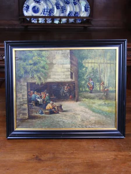 Картина. Холст. Масло. С подписью автора. 1932 год. Европа