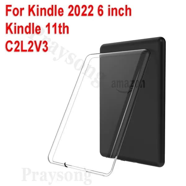 Противопадающий прозрачный чехол для Kindle 2022 6-дюймовый чехол C2V2L3 для Kindle 12th 2024 Мягкая защитная бумагаWhite Funda Ultra-Clear Ultra-Thin