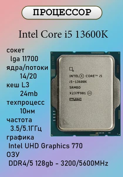 Intel Процессор i5-13600K OEM (без кулера)