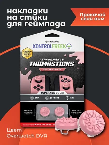 Насадки на стики Nintendo Switch Splash Edition Pastel Pink