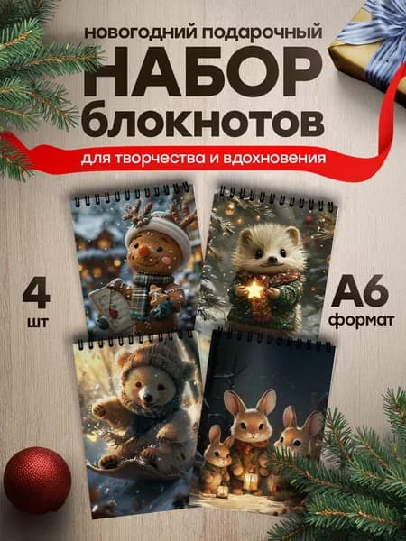 Блокнот новогодний набор 4 шт