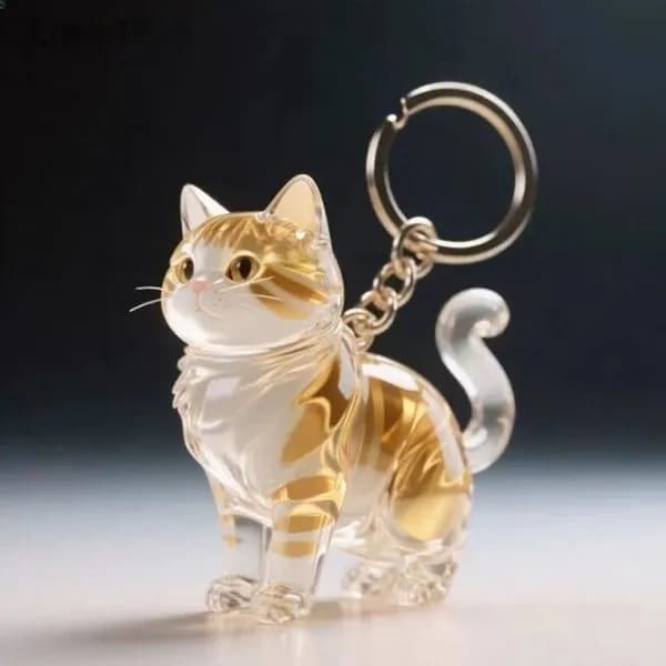 Прозрачная коробка для хранения кошачьей шерсти, сумка-капсула для хранения, брелок для ключей