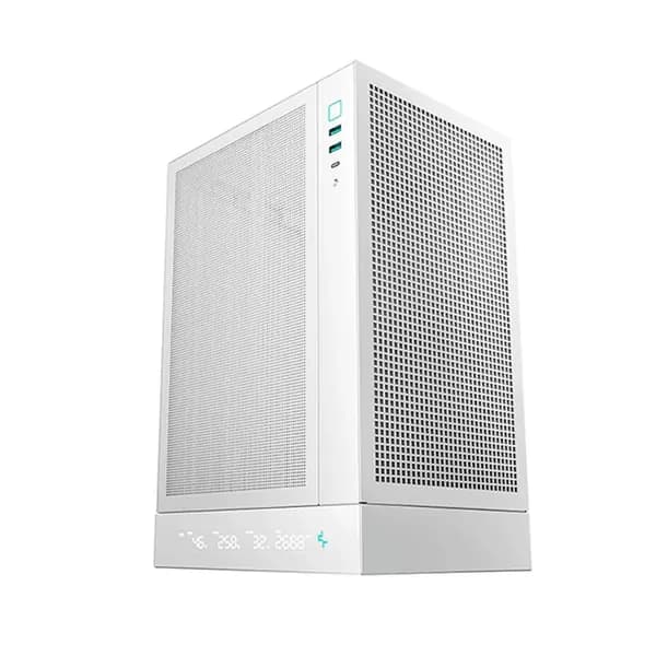 Компьютерный корпус Deepcool CH170 DIGITAL WH, Mini-ITX, USB Type-C, поддержка видеокарт до 305 мм, без блока питания
