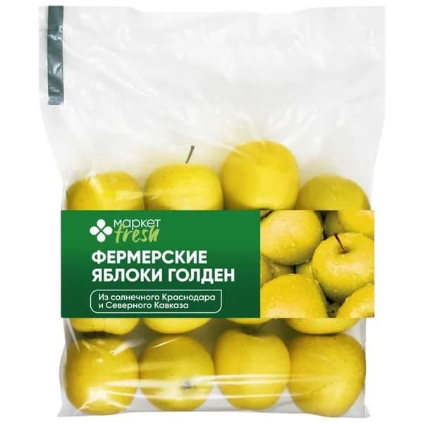 Яблоки Голден фасованные Маркет Перекрёсток, 1.5кг