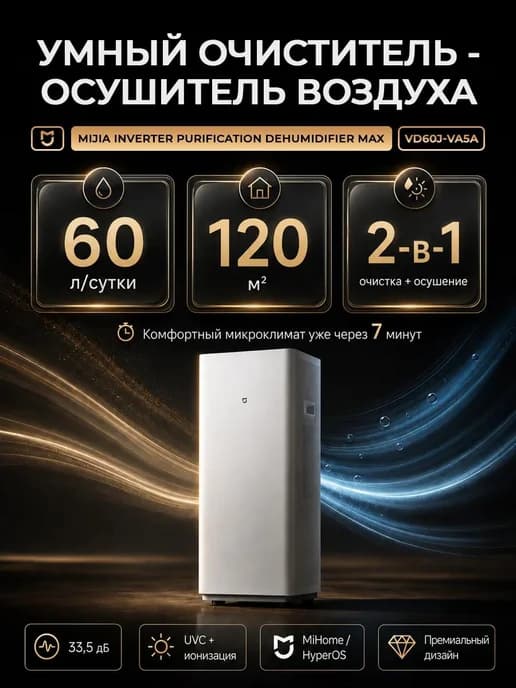 Умный осушитель очиститель воздуха Xiaomi VD60J-VA5A