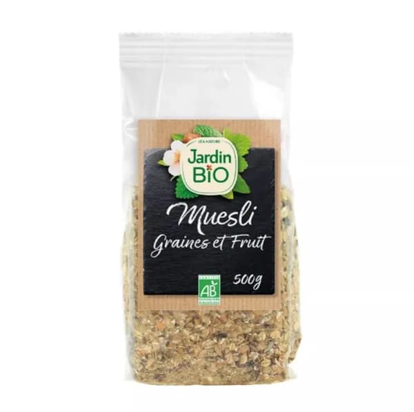 Мюсли Lea Nature Jardin с семенами и изюмом 500г, Франция