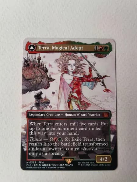 Портативные карты MTG Высококачественные карты Final Fantasy без фольги Терра, Магический Адепт 323