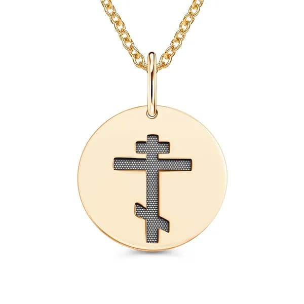 Икона Крест из красного золота 375 пробы 585GOLD