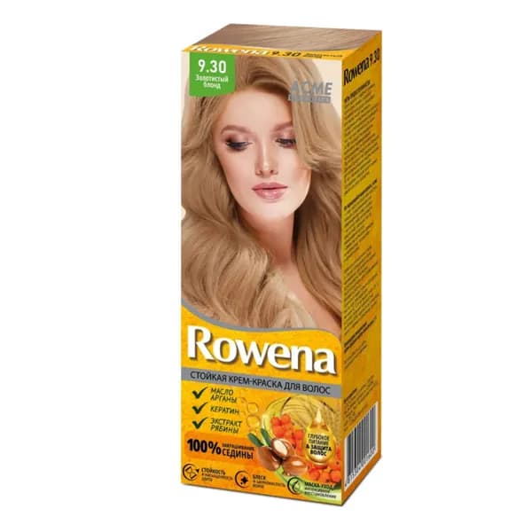 Rowena Крем-краска стойкая для волос тон 9.30 Золотистый блонд