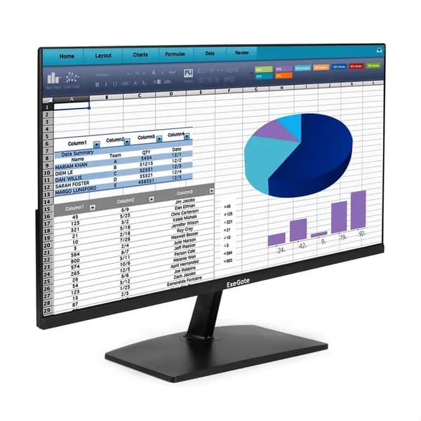 ExeGate 23.8" Монитор EX300420RUS (EX300420RUS), IPS, 1920x1080 Full HD, 100 Гц, черный