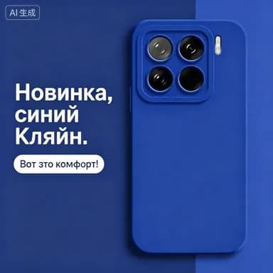 Мобильный телефон, лазурный