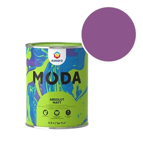 Краска моющаяся Eskaro Moda Absolut Matt RAL 4008 (Сигнальный фиолетовый - Signal violet) 0,9 л