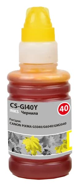 Чернила Cactus CS-GI40Y желтый 70мл для Canon Pixma G5040G6040GM2040