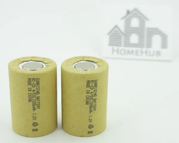 Аккумулятор Sunrising Ni-Cd, 4/5 SC, 1.2V, 1200mAh, 2шт