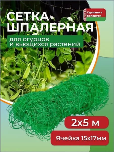 Сетка садовая шпалерная,Пластик,5х2м