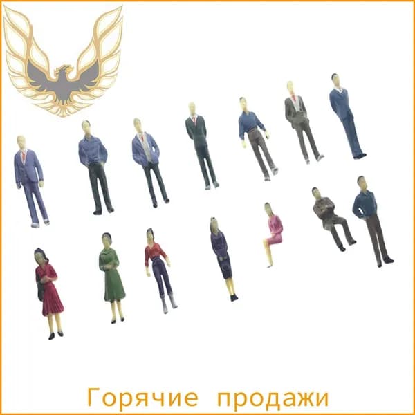 25 штук случайные миниатюрные фигурки людей для макетов поездов