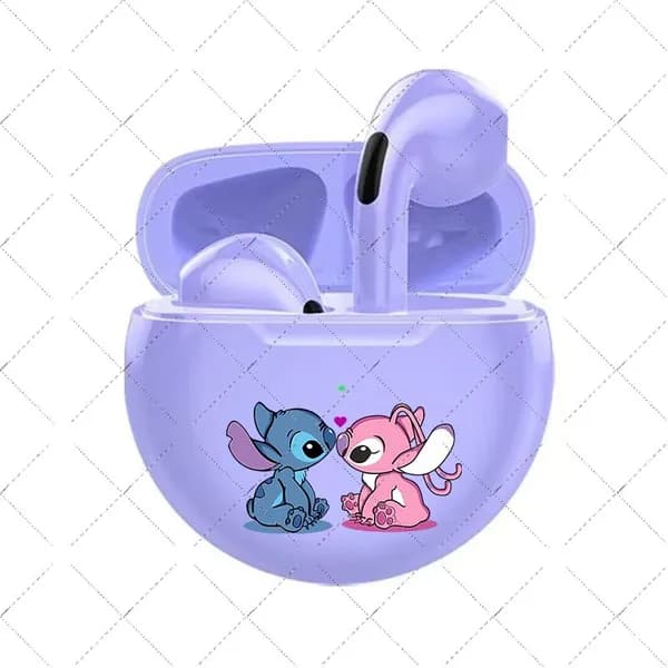 STITCH Наушники беспроводные Наушники беспроводные, белый для занятий йогой с шумоподавлением и длительным зарядом, голубой