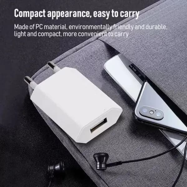 Зарядное устройство USB для телефона / Универсальный блок питания для телефона, наушниковСмарт-часы iwatch/ USB адаптер питания 1А (ЗУ)