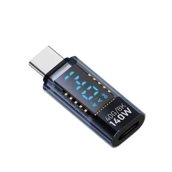 S1(H U P X) Адаптер USB C, Светодиодный Дисплей, Измеритель Мощности, Тестер, Синий
