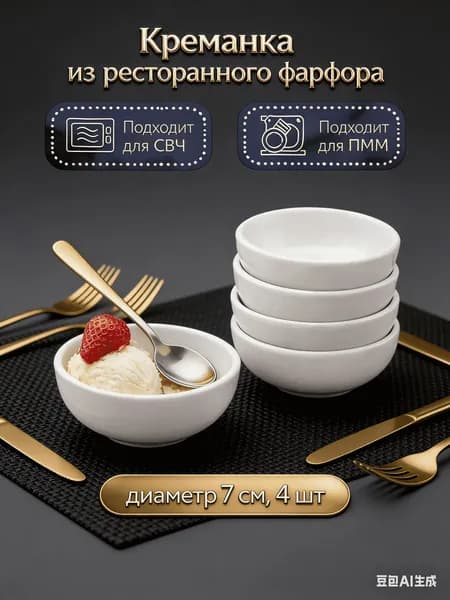 Розетка для варенья, диаметр 6.8 см, 4 шт
