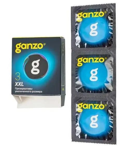 Презервативы GANZO XXL 3 шт увеличенный размер латекс с анатомической формой