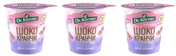 Dr. Korner Хлебцы Шококранчи, Клубника с йогуртом, 40 гр, 3 уп
