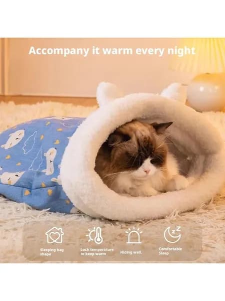 Туннель для кошек,Теплое гнездо для животных,спальный мешок