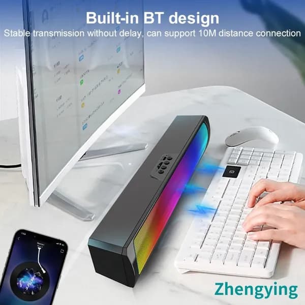Bluetooth-колонка Q4R с RGB-подсветкой и мощным басом