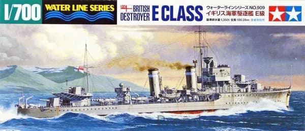 TAMIYA 31909 Британский военно-морский эсминец класса E 1/700 Масштабный пластиковый набор моделей