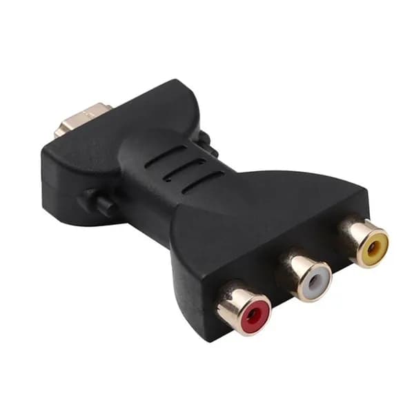 Адаптер HDMI подключает устройство к 3 RCA (RGB) входам для видео и аудио, HDMI штекер / компонентный коннектор.