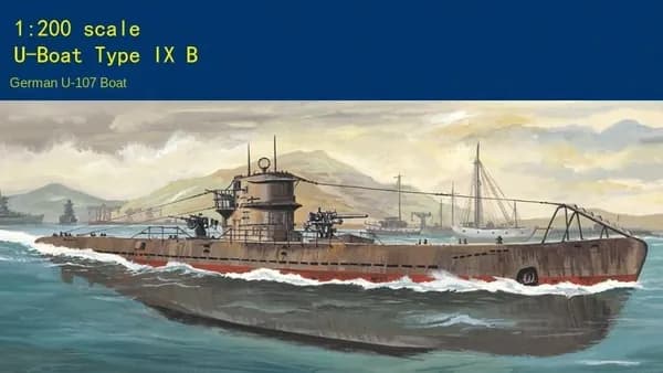HobbyBoss 80914 1/200 Комплект модели Немецкая подводная лодка типа IX B с двигателем