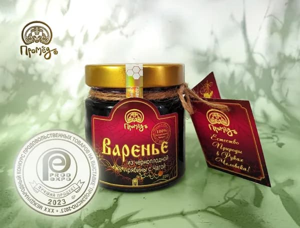 Варенье из черноплодной рябины с Чагой 220 г