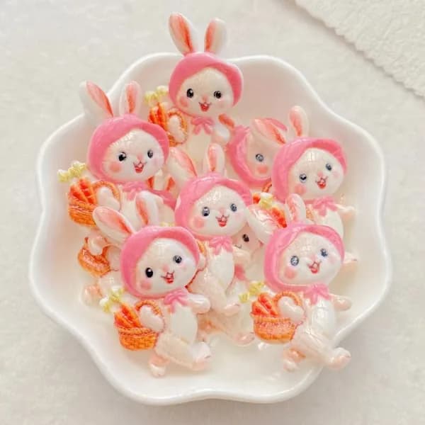 10pcs Красивый кролик еж смоляные аксессуары