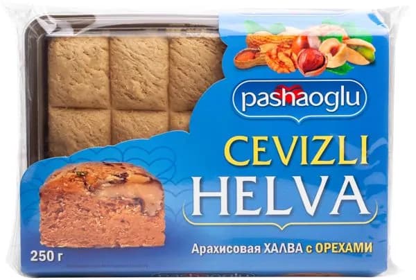 Халва арахисовая Пашаоглу с орехами Восточный букет кор, 300 г