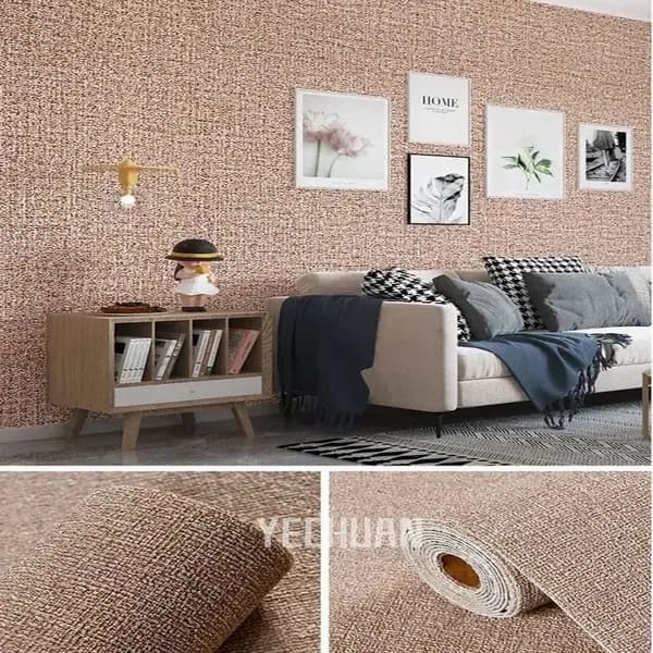 Самоклеящаяся 3D пенная ПВХ плитка лен чистый цвет 50см x 2.8/5м утолщенная настенная наклейка для ремонта и украшения дома