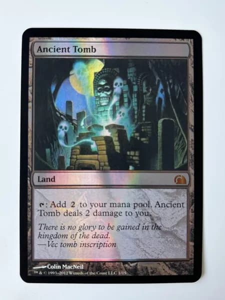 Портативные карты MTG Высококачественная карта из фольги Vault Древняя гробница 1