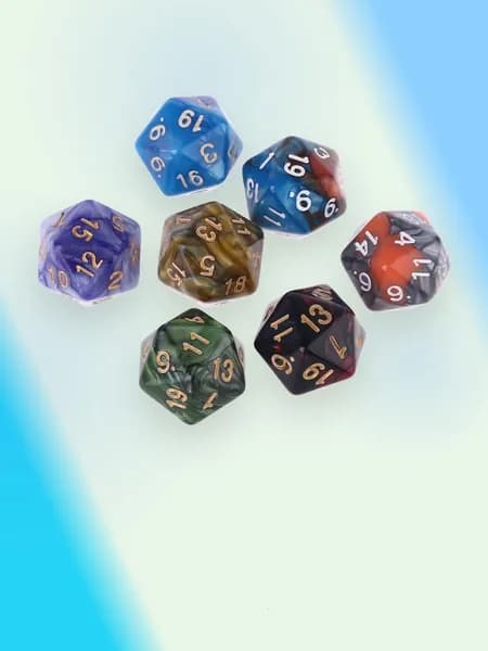 7 кубиков D20 для настольных ролевых игр, Мульти