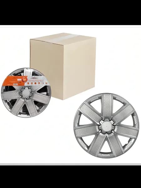 Колпаки колесные 15" "Гелакси", серебристый, 2 шт