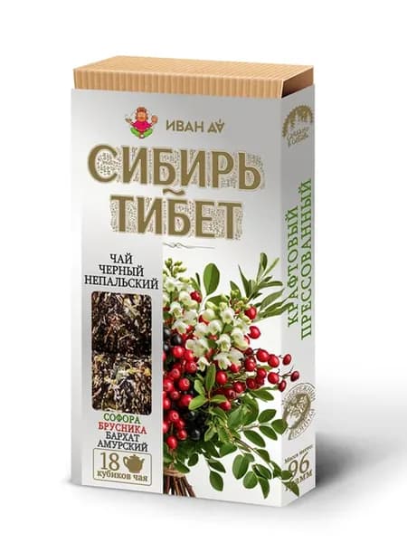 Чай чайный напиток брусничный плиточный 96 г