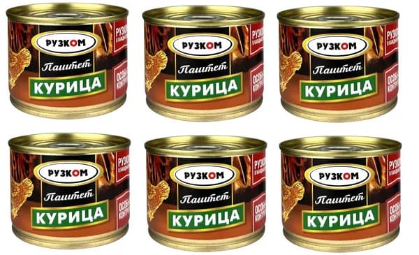 Рузком Паштет Печеночный, Курица, 180 г , 6 шт